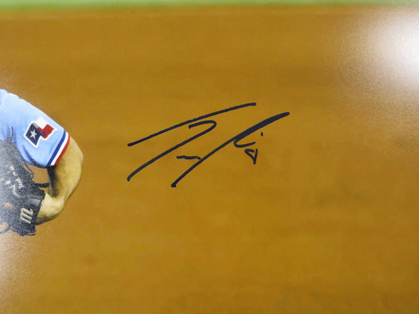 JOSH SMITH TEXAS RANGERS SIGNED 16x20 PHOTO ALT Jersey Light Blue FIELDING BAS