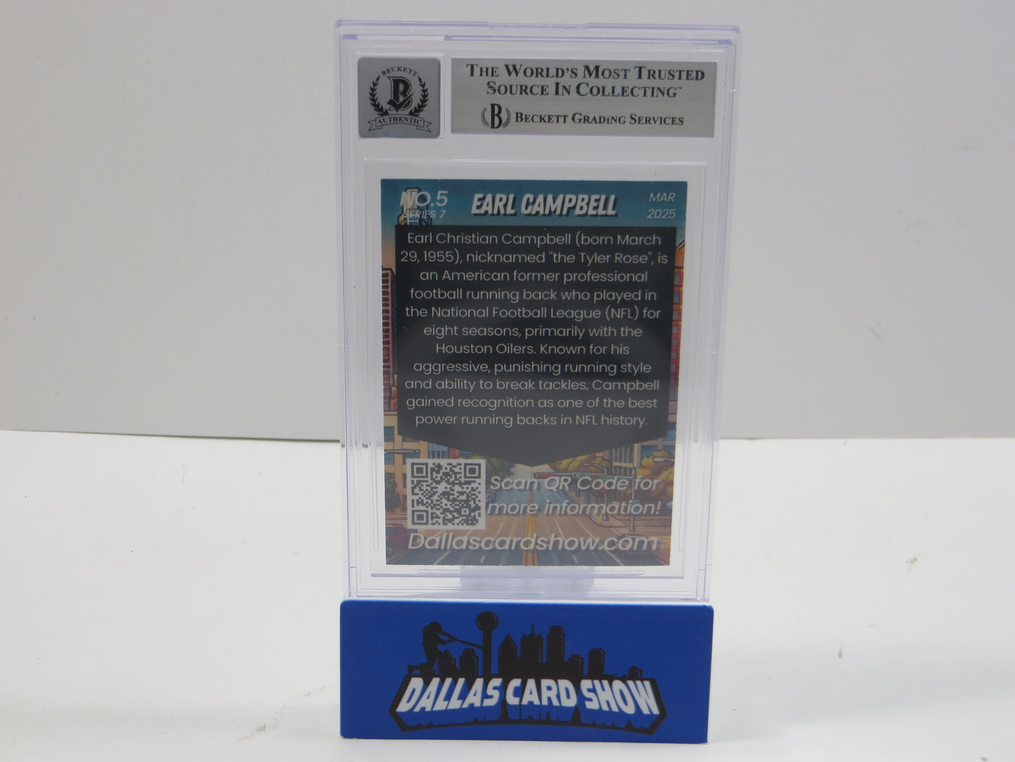 2025 MARCH DCS SERIES 7 #5 EARL CAMPBELL BAS 10 AUTO