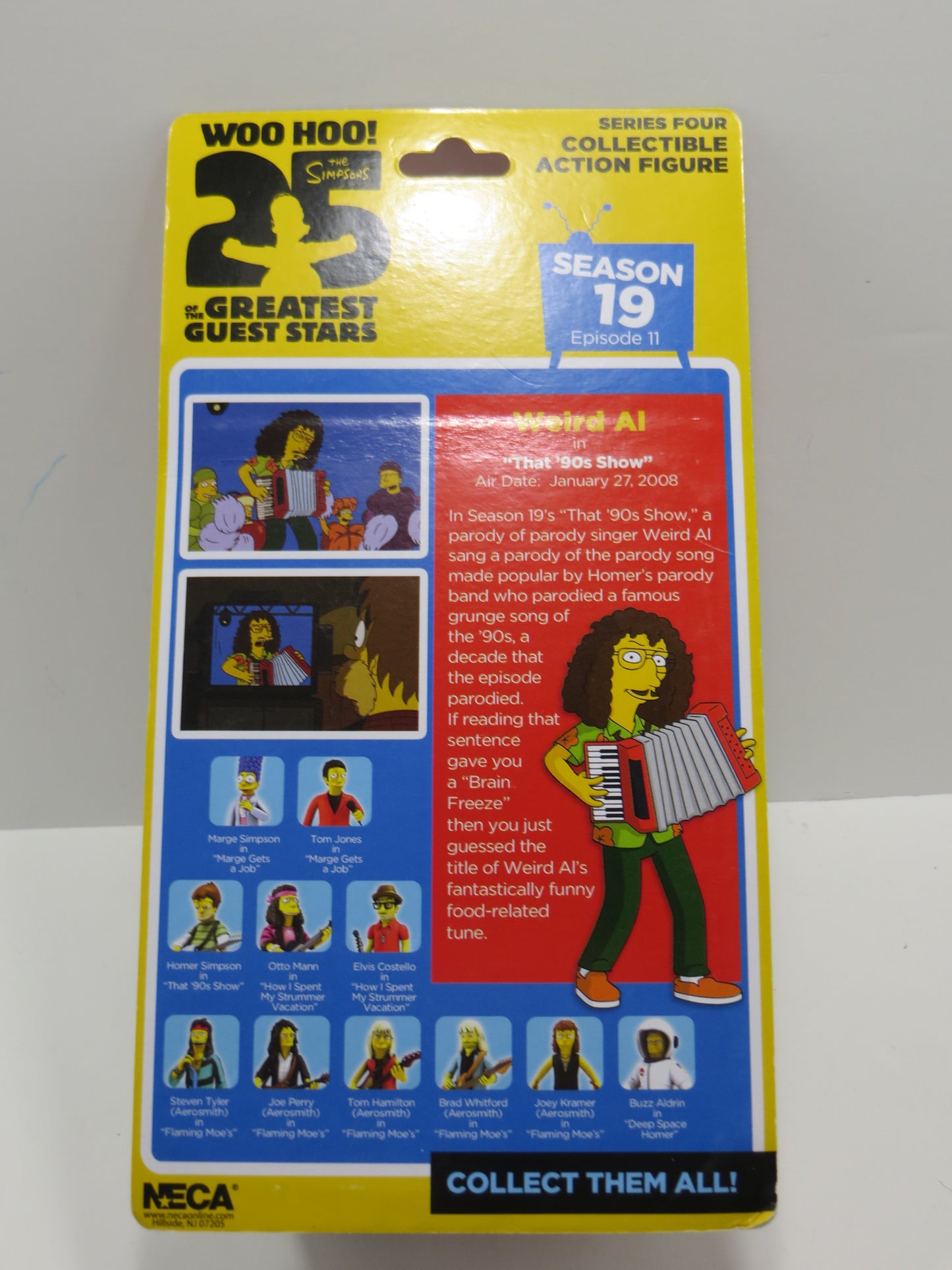 TONE RODRIGUEZ SIGNED SKETCHED Weird Al - Orange Shirt SIMPSONS FIGURINE