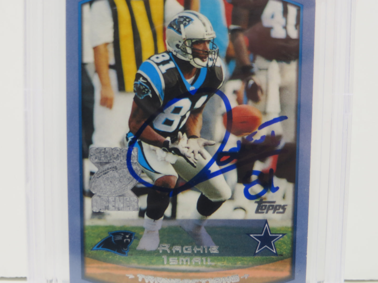 1999 Topps Season Opener #133 ROCKET ISMAIL SIGNED Carolina Panthers BGS BAS 10 Auto