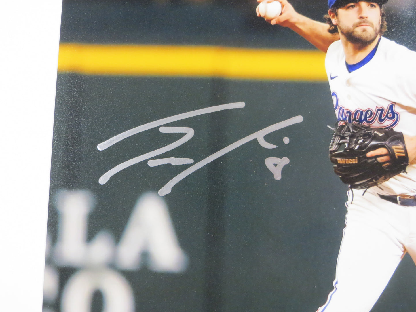 JOSH SMITH TEXAS RANGERS SIGNED 8x10 PHOTO Globe Life Field FIELDING BAS COA
