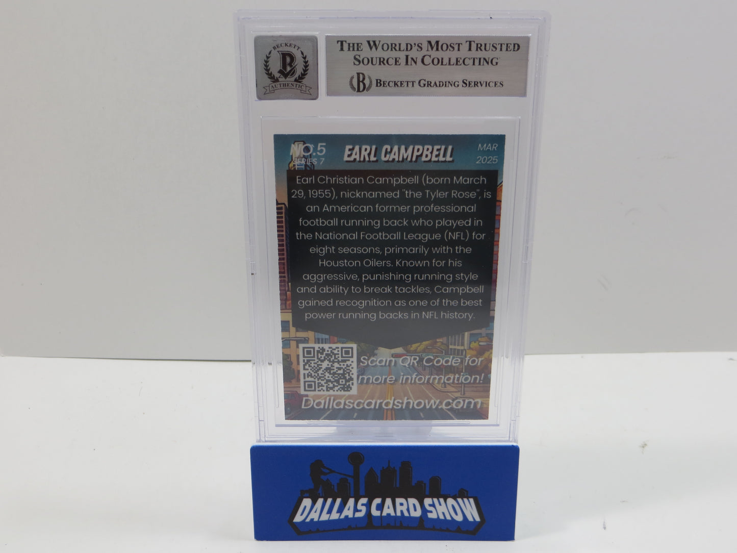 2025 MARCH DCS SERIES 7 #5 EARL CAMPBELL BAS 10 AUTO