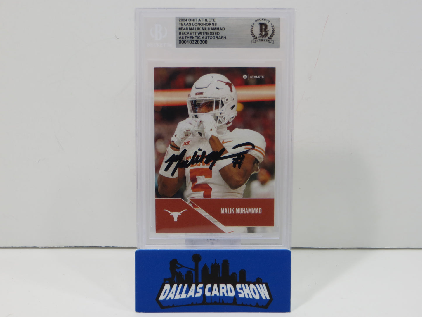 2024 Onit Athlete Texas Longhorns MALIK MUHAMMAD SIGNED BGS BAS