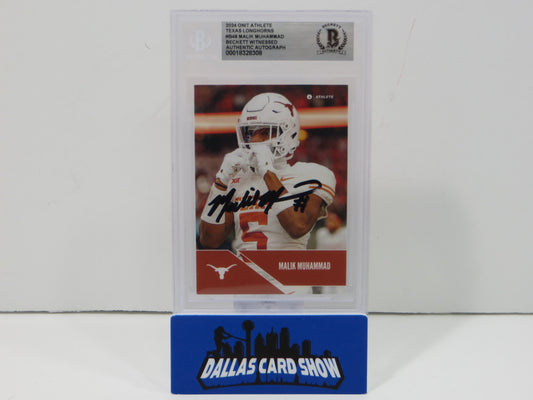 2024 Onit Athlete Texas Longhorns MALIK MUHAMMAD SIGNED BGS BAS