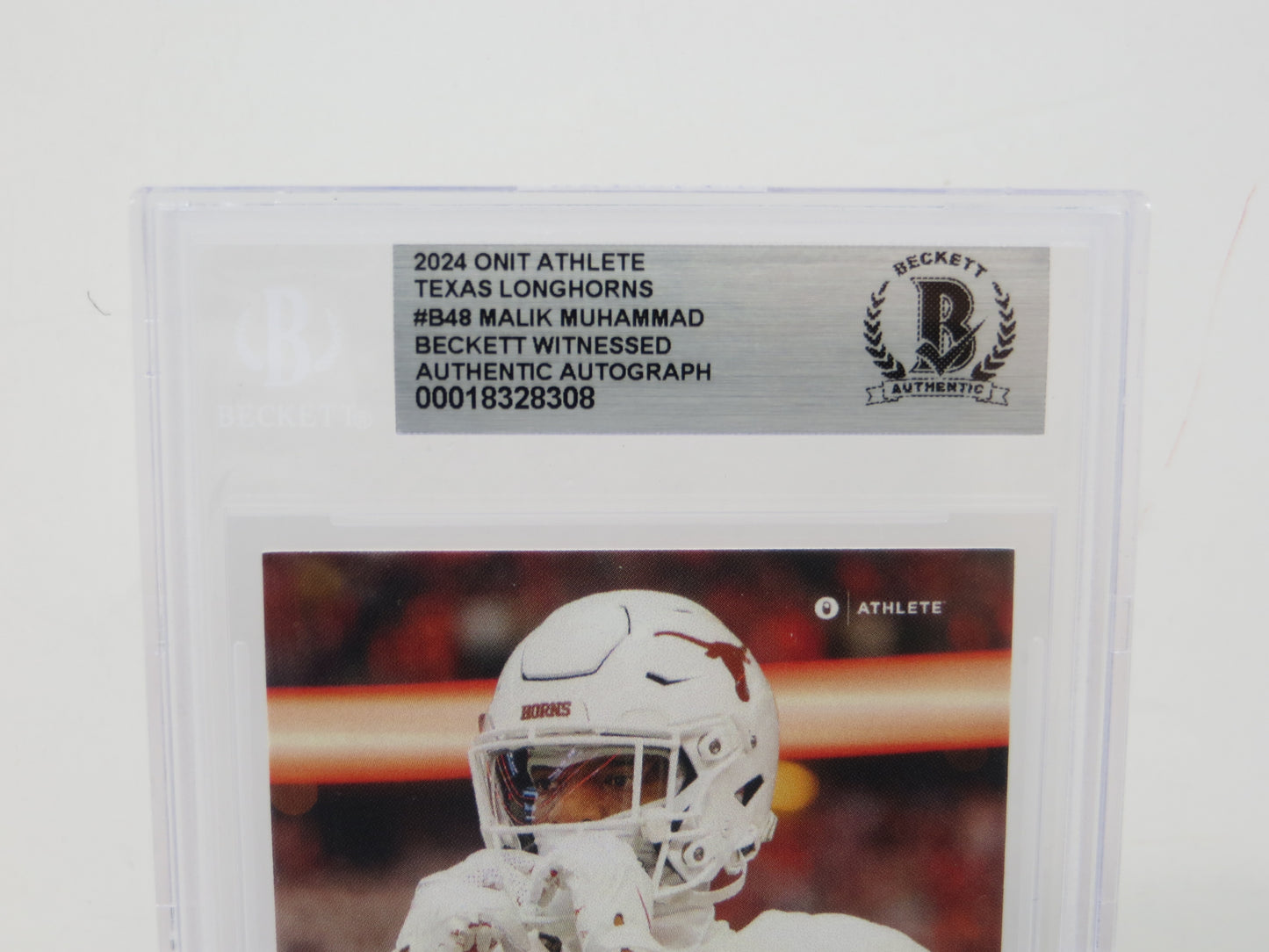 2024 Onit Athlete Texas Longhorns MALIK MUHAMMAD SIGNED BGS BAS