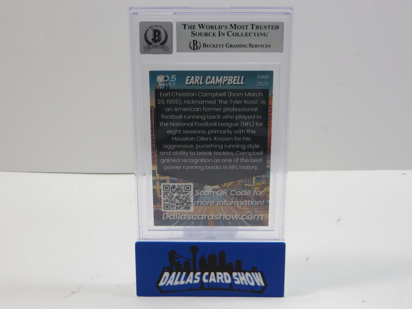 2025 MARCH DCS SERIES 7 #5 EARL CAMPBELL BAS 10 AUTO