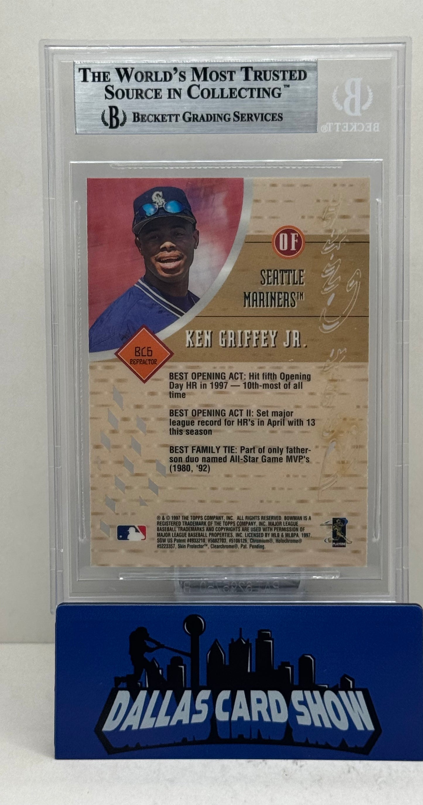 1997 Bowmans's Best #BC6 Ken Griffey Jr. Best Cuts Refractor BGS 9