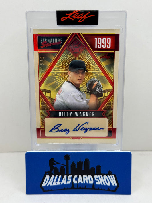 2025 Leaf Seasons In The Sun #SSE-BW1 Billy Wagner Signature Seasons 1999 Auto /3