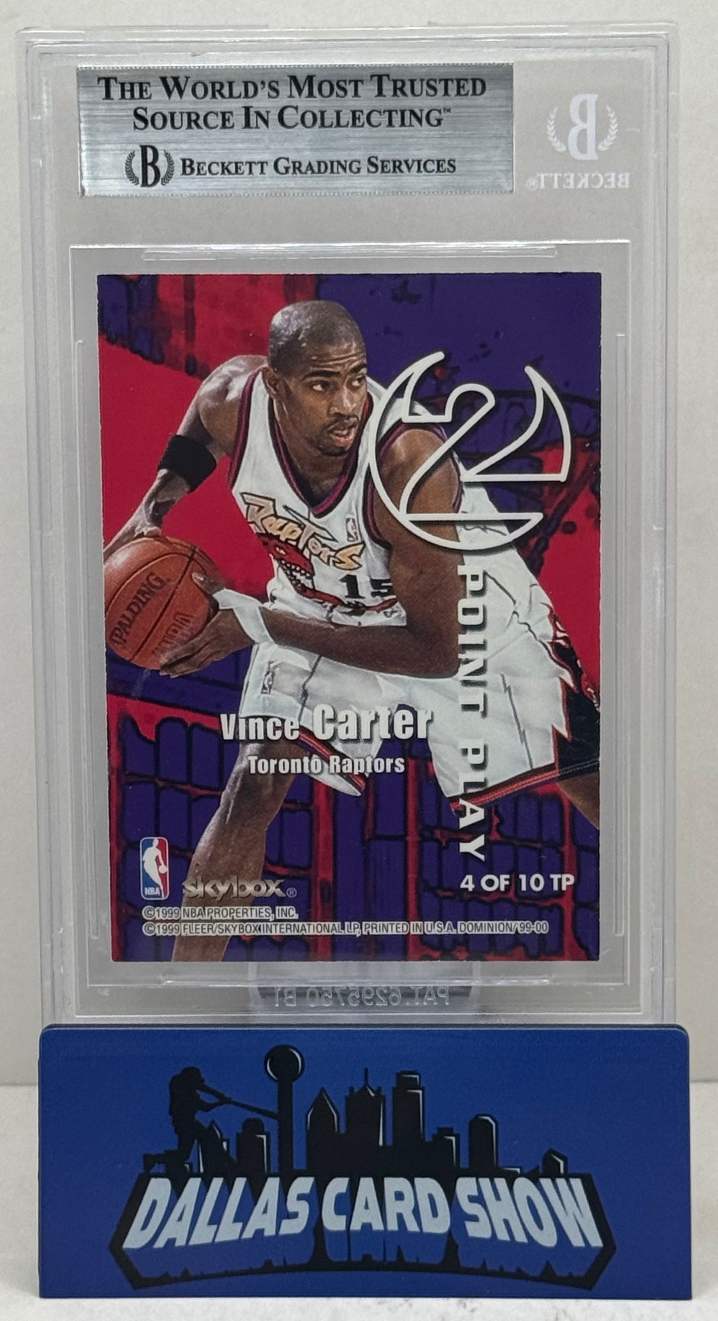 1999-00 Skybox Dominion #4 Kobe Bryant/Vince Carter 2 Point Play BGS 8.5