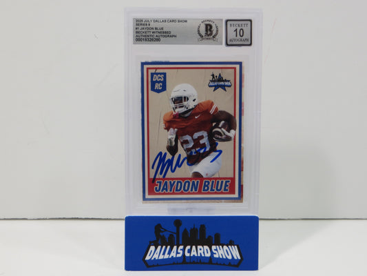 2025 Dallas Card Show Series 9 JAYDON BLUE SIGNED Dallas Cowboys BGS 10 Auto