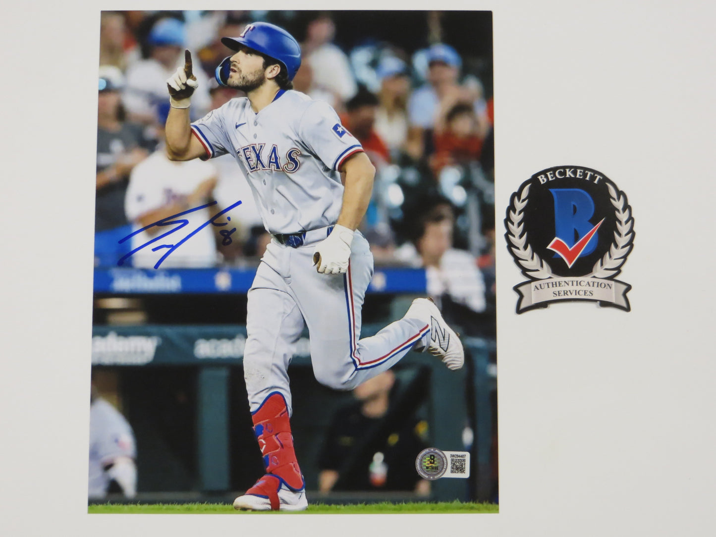 JOSH SMITH TEXAS RANGERS SIGNED 8x10 PHOTO Home Run LSU Tigers BAS COA