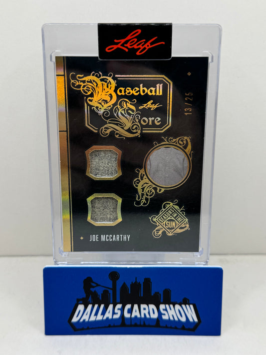 2025 Leaf Seasons In The Sun #BL-14 Joe McCarthy Baseball Lore Relic /25