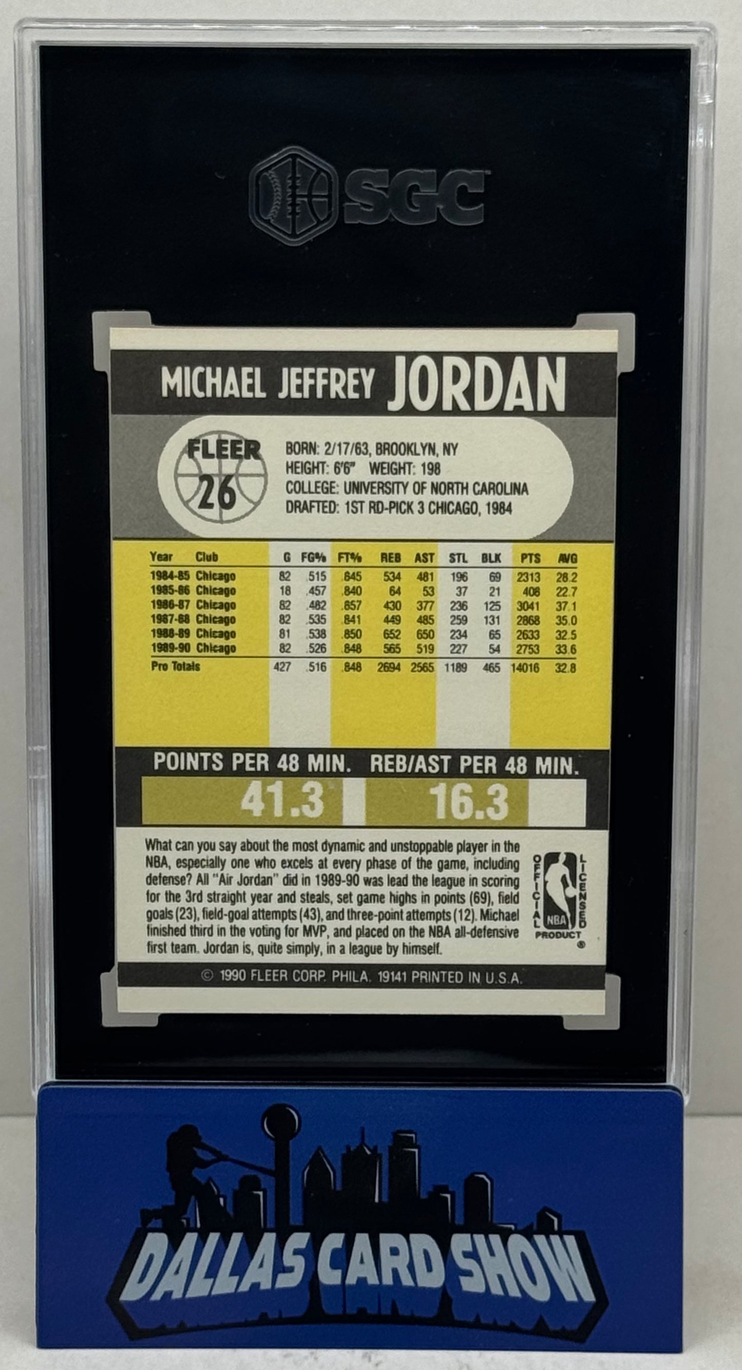 1990-91 Fleer #26 Michael Jordan SGC 9