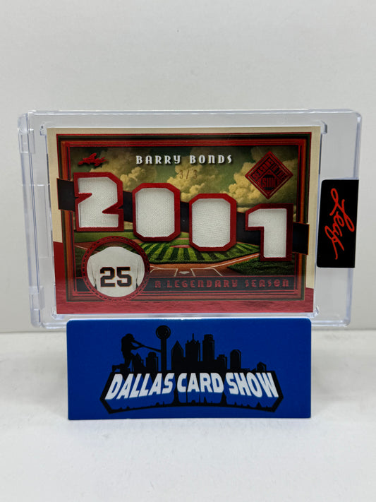 2025 Leaf Seasons In The Sun #ALS-1 Barry Bonds A Legendary Season Relic /3