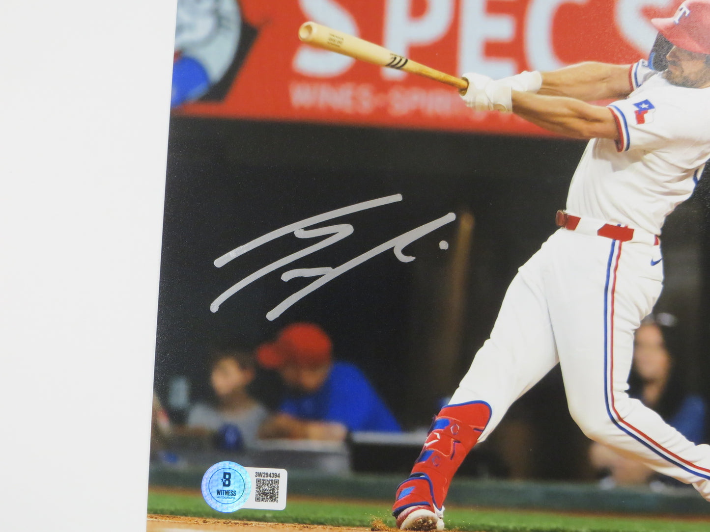 JOSH SMITH TEXAS RANGERS SIGNED 8x10 PHOTO Globe Life Field at Bat LSU Tigers BAS