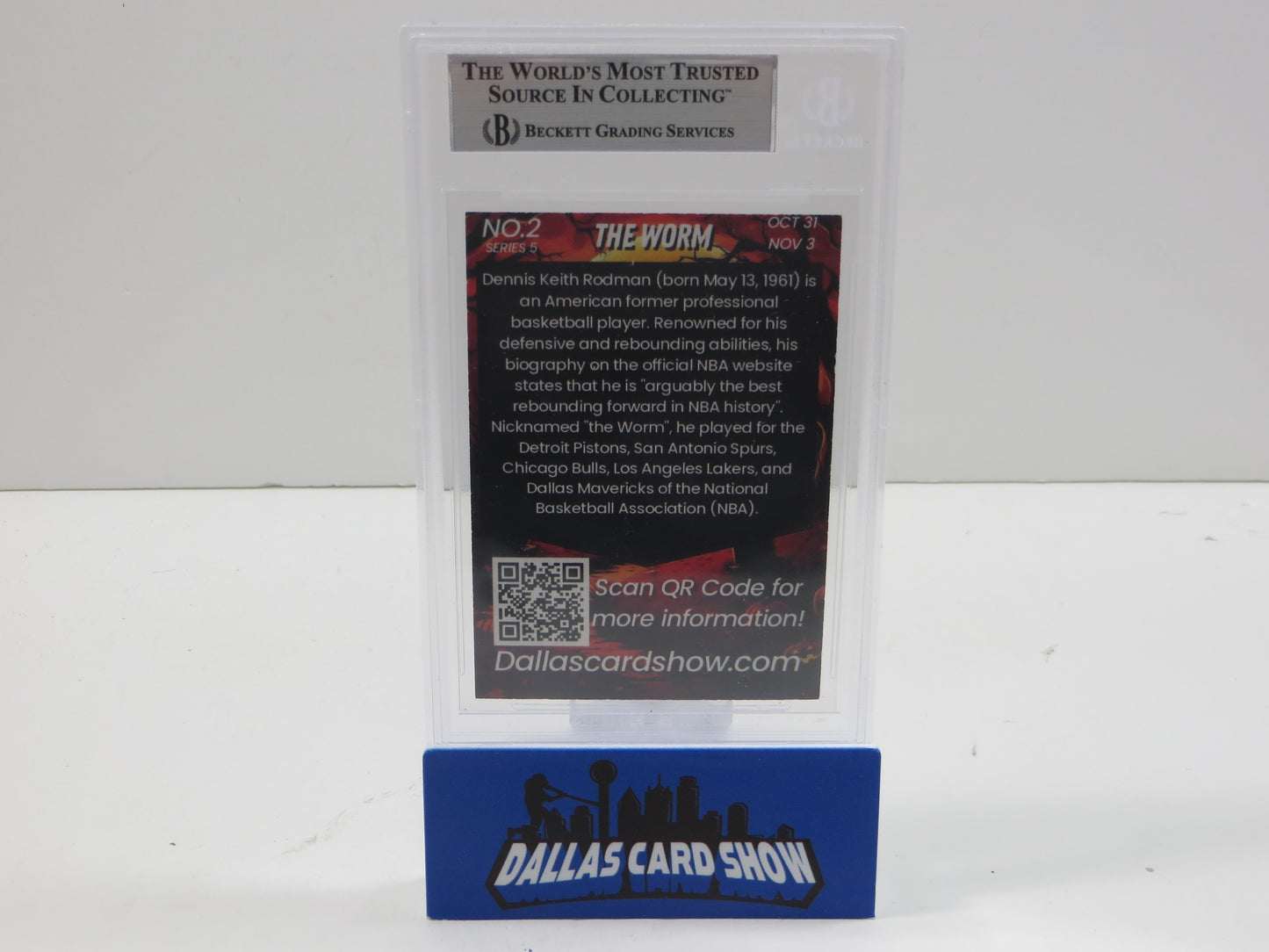 2024 NOVEMBER DALLAS CARD SHOW SERIES 5 DENNIS RODMAN BGS 10 AUTO