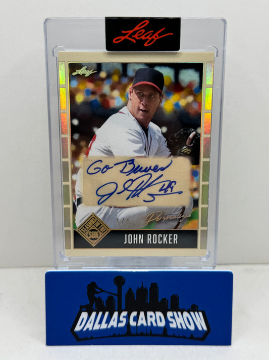 2025 Leaf Seasons In The Sun #P-JR2 John Rocker Personalized w/Go Braves Autograph 1/1