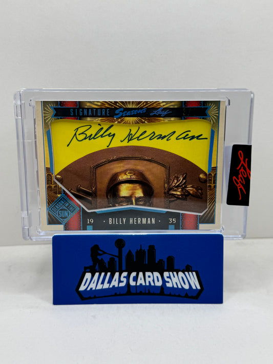 2025 Leaf Seasons In The Sun #CSS-4 Billy Herman Cut Signature Seasons Autograph /4