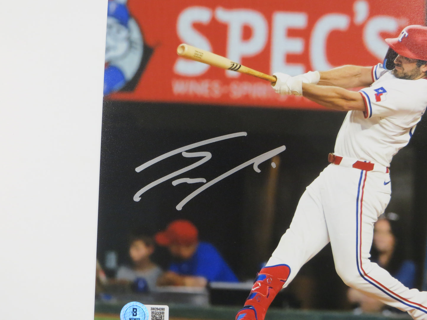 JOSH SMITH TEXAS RANGERS SIGNED 8x10 PHOTO Globe Life Field at Bat LSU Tigers BAS