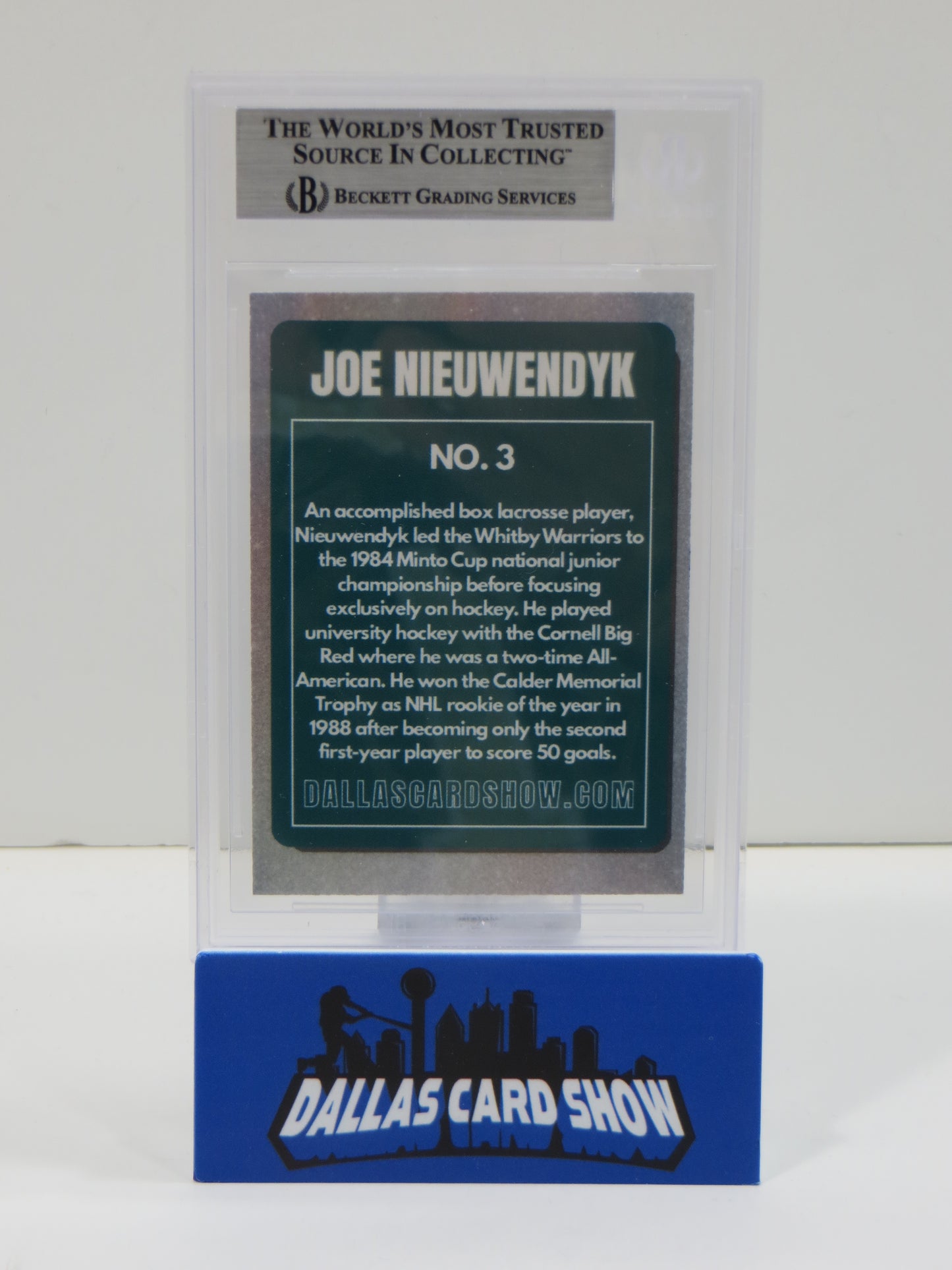 2025 NOVEMBER DALLAS CARD SHOW #3 JOE NIEUWENDYK BECKETT WITNESSED AUTHENTIC AUTO