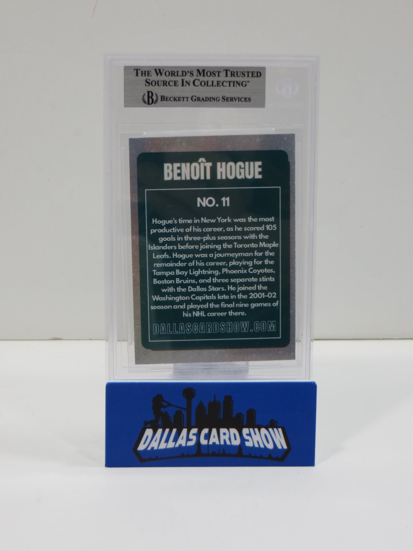 2025 NOVEMBER DALLAS CARD SHOW #11 BENOIT HOGUE BECKETT WITNESSED AUTHENTIC AUTO