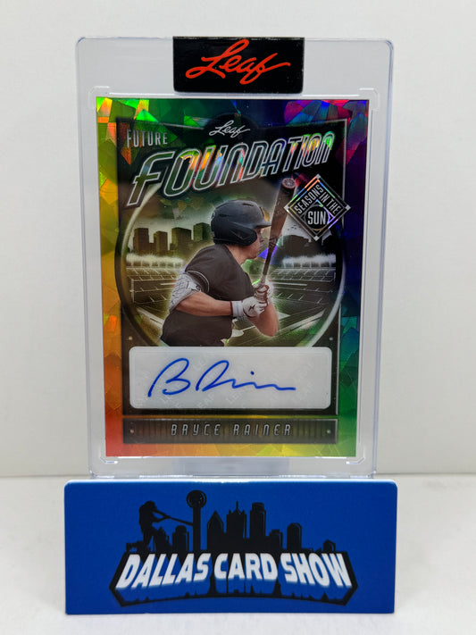 2025 Leaf Seasons In The Sun #FFO-BR1 Bryce Rainer Future Foundations Autograph /15