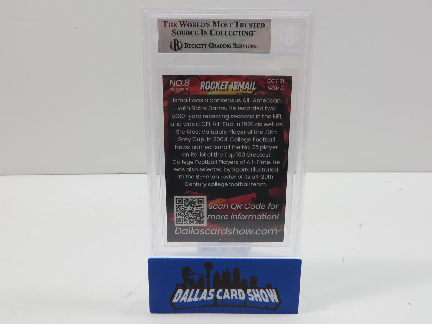 2024 NOVEMBER DALLAS CARD SHOW SERIES 5 RAGHIB "ROCKET" ISMAIL BGS 10 AUTO