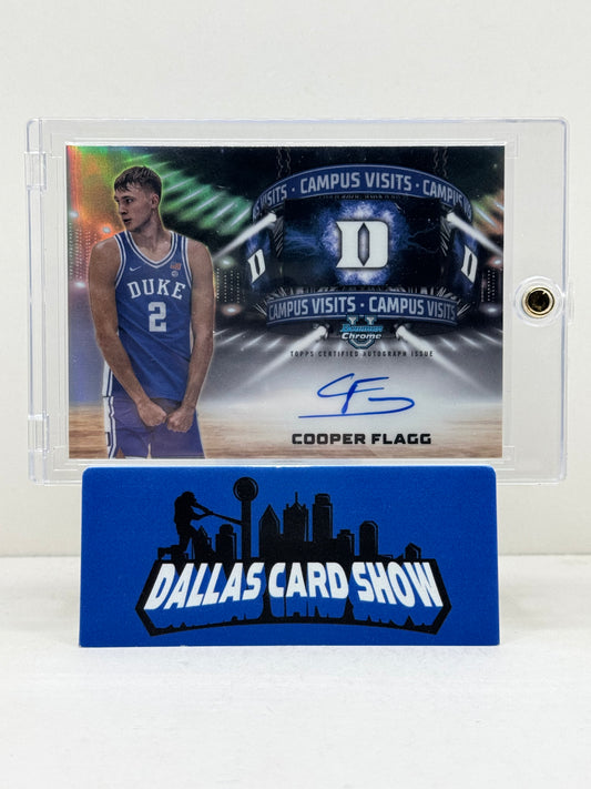 2024-25 Bowman University Chrome #CVA-CF Cooper Flagg Campus Vist Autographs