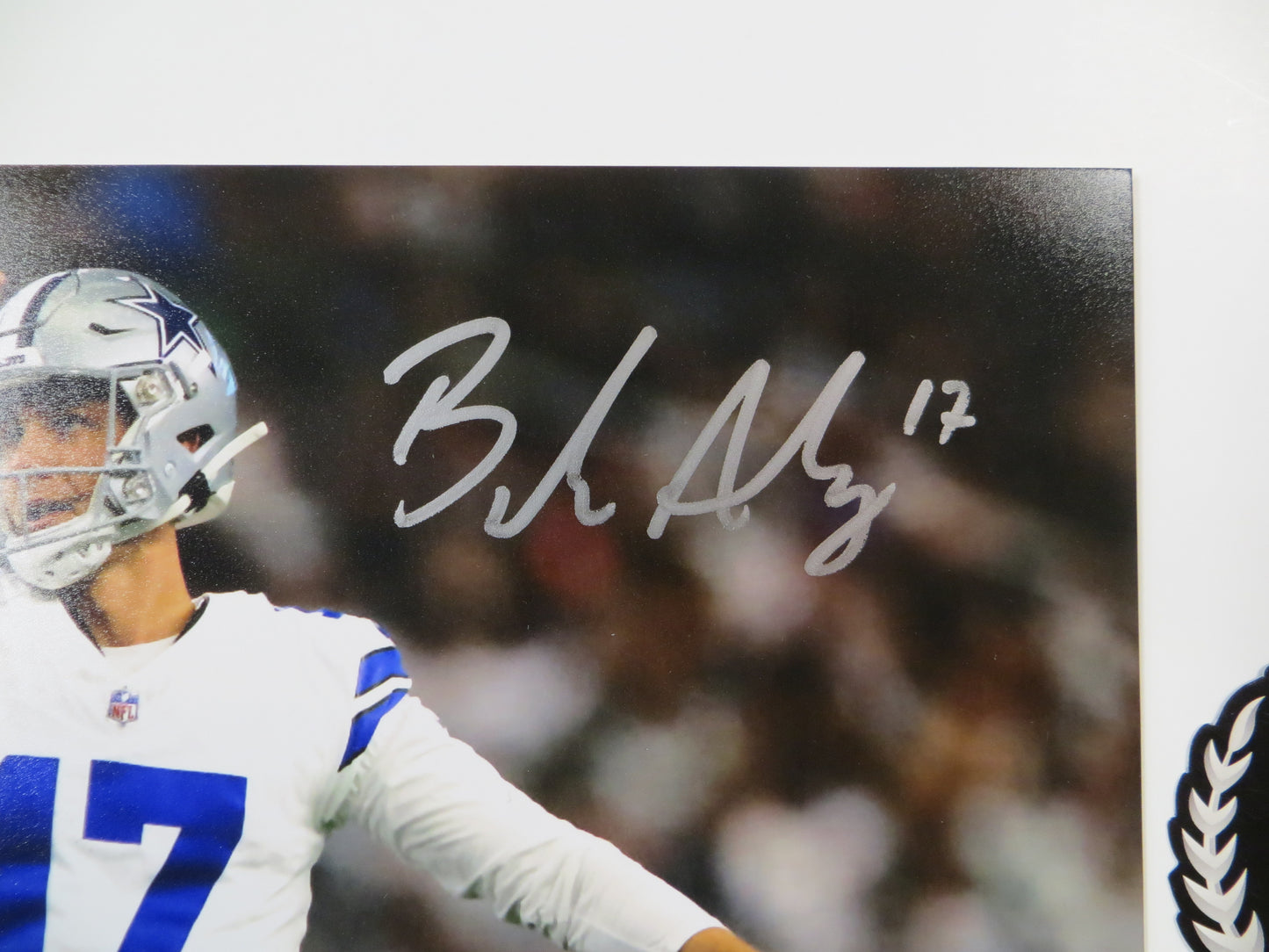 BRANDON AUBREY DALLAS COWBOYS SIGNED 8x10 PHOTO Notre Dame Fighting Irish BAS