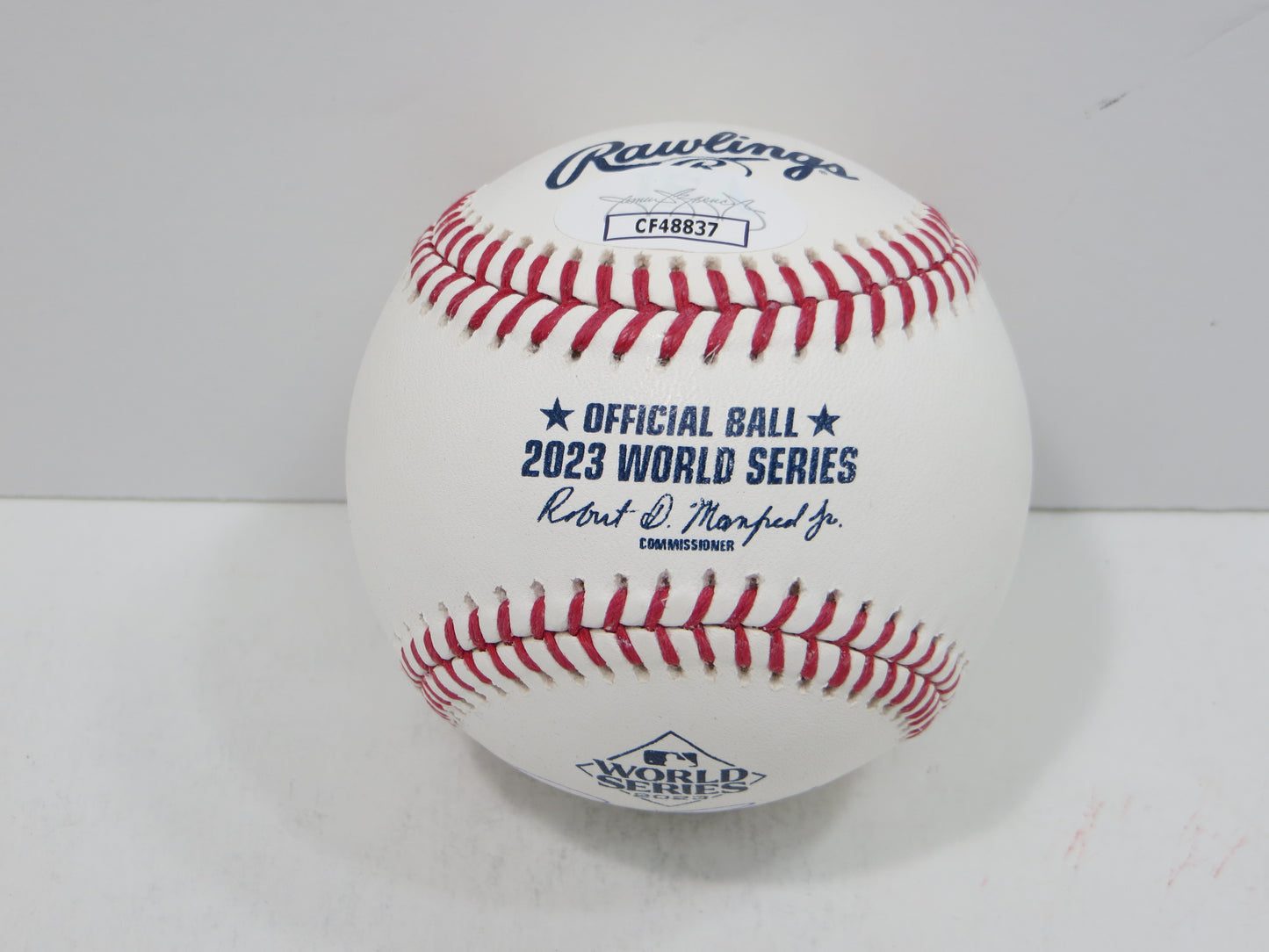 BRUCE BOCHY SIGNED Rawlings 2023 World Series BASEBALL w/INSC Texas Rangers JSA