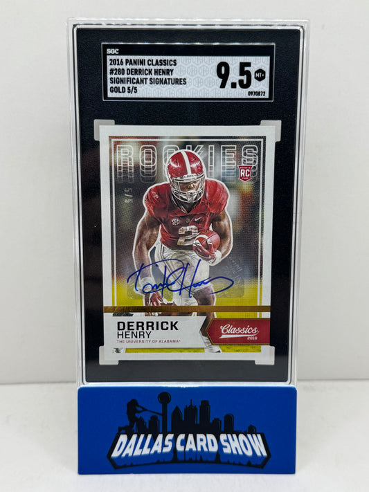 2016 Panini Classics #280 Derrick Henry Significant Signatures Gold /5 SGC 9.5