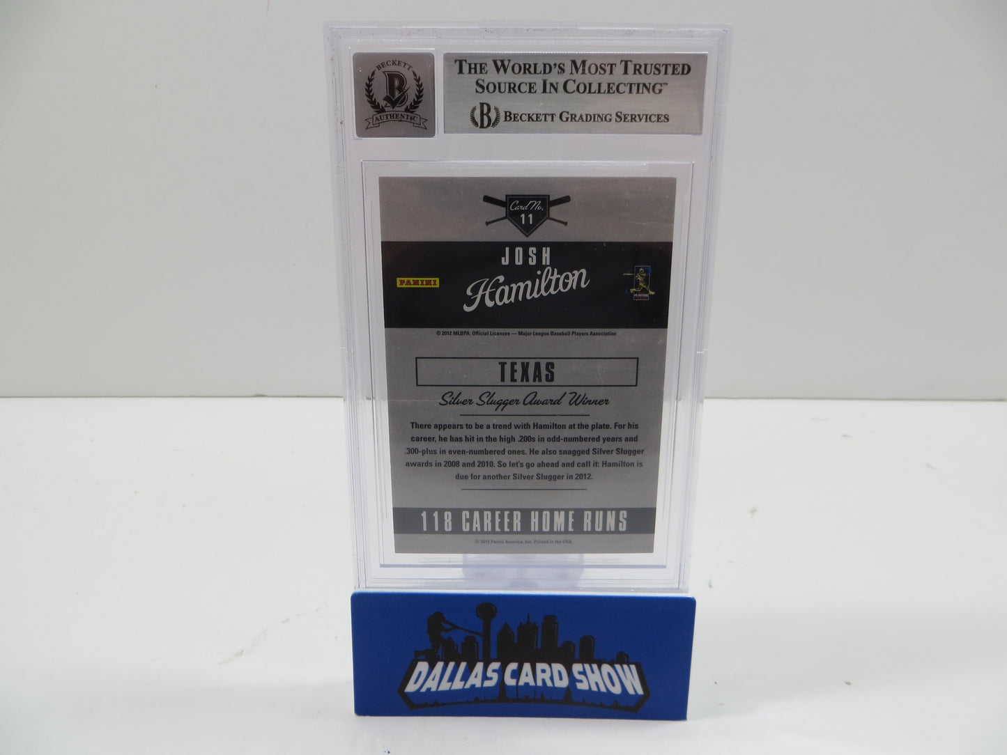 2011 LIMITED SILVER SLUGGERS #11 JOSH HAMILTON BGS 10 AUTO