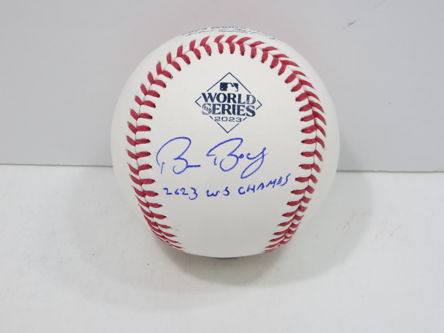 BRUCE BOCHY SIGNED Rawlings 2023 World Series BASEBALL w/INSC Texas Rangers JSA