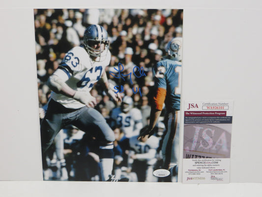 LARRY COLE Dallas Cowboys SIGNED 8x10 PHOTO w/SB VI JSA COA