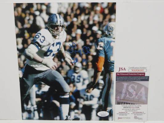 LARRY COLE Dallas Cowboys SIGNED 8x10 PHOTO w/SB VI JSA COA