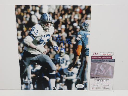 LARRY COLE Dallas Cowboys SIGNED 8x10 PHOTO w/SB VI JSA COA