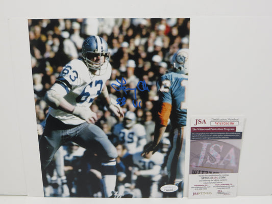 LARRY COLE Dallas Cowboys SIGNED 8x10 PHOTO w/SB VI JSA COA