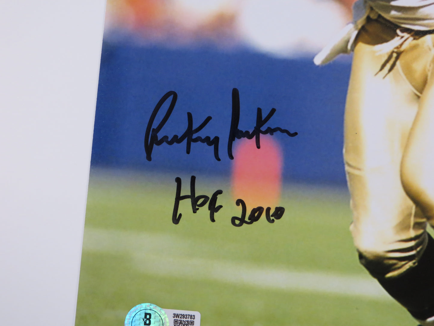 RICKEY JACKSON NEW ORLEANS SAINTS SIGNED 8x10 PHOTO w/HOF 2010 BAS COA