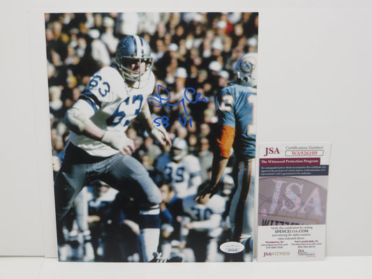LARRY COLE Dallas Cowboys SIGNED 8x10 PHOTO w/SB VI JSA COA