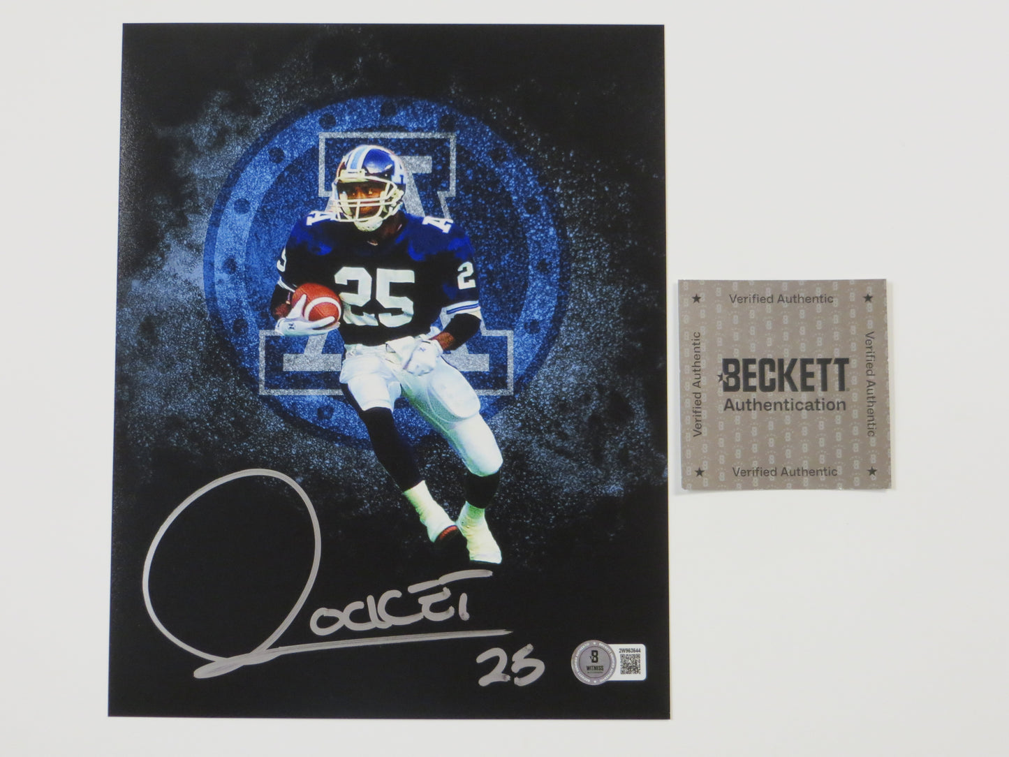 RAGHIB "ROCKET" ISMAIL Toronto Argonauts Logo SIGNED 8x10 PHOTO BAS COA