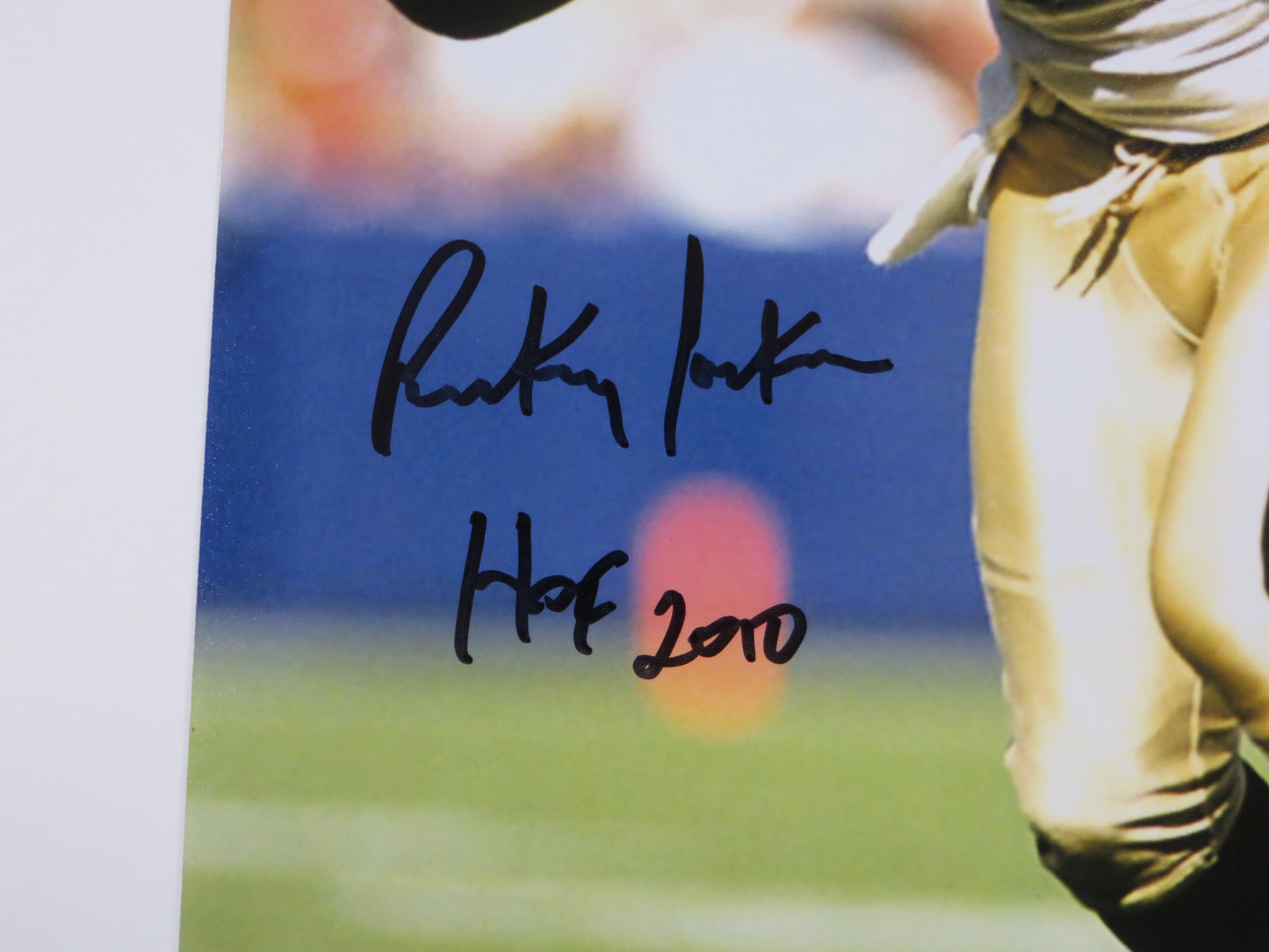 RICKEY JACKSON NEW ORLEANS SAINTS SIGNED 8x10 PHOTO w/HOF 2010 BAS COA