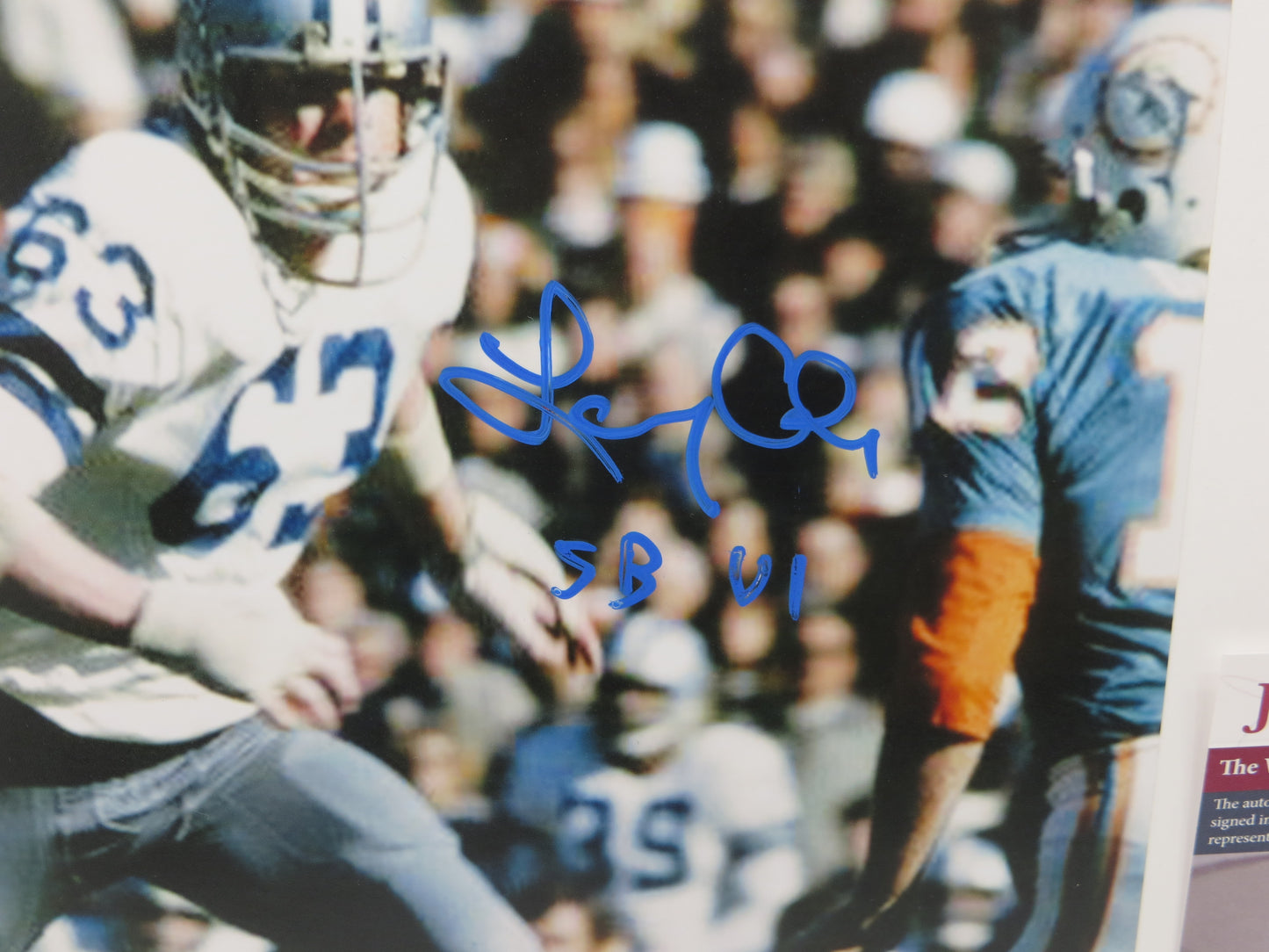 LARRY COLE Dallas Cowboys SIGNED 8x10 PHOTO w/SB VI JSA COA