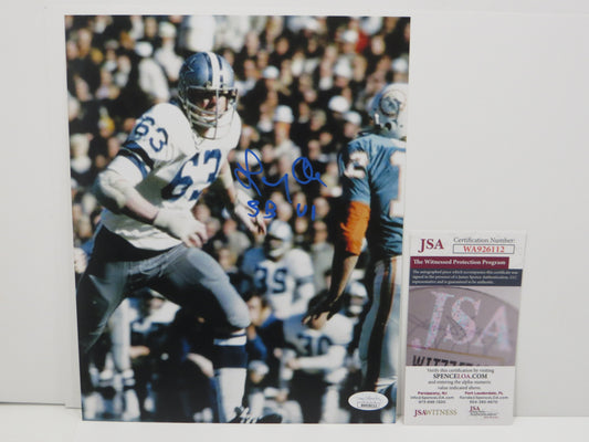 LARRY COLE Dallas Cowboys SIGNED 8x10 PHOTO w/SB VI JSA COA