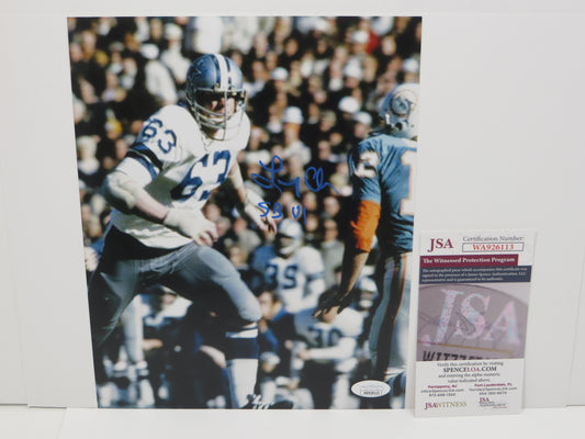 LARRY COLE Dallas Cowboys SIGNED 8x10 PHOTO w/SB VI JSA COA