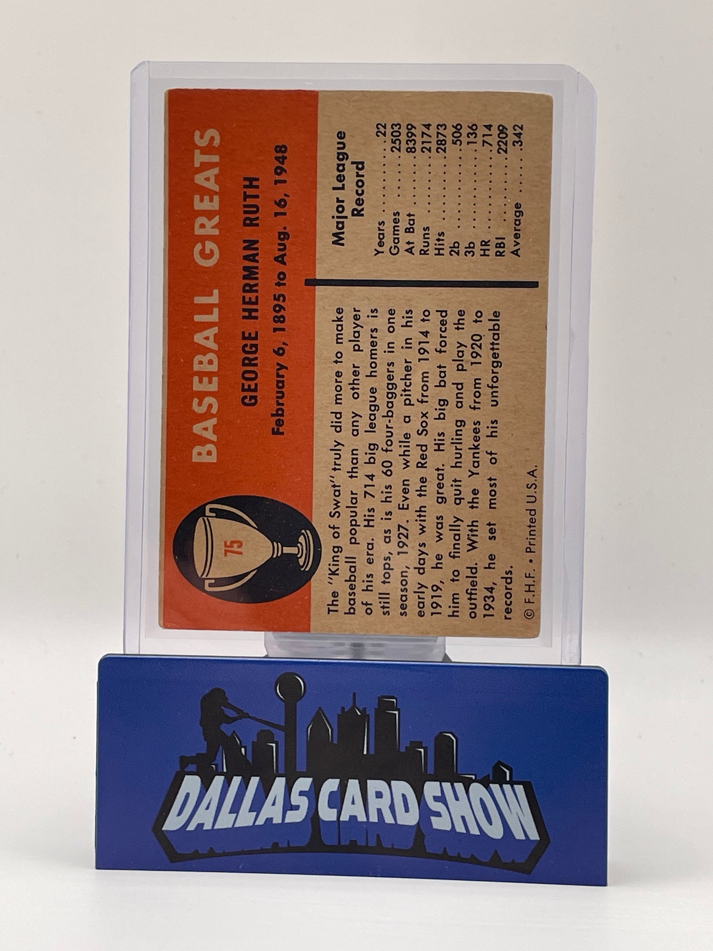 1961 Fleer #75 Babe Ruth