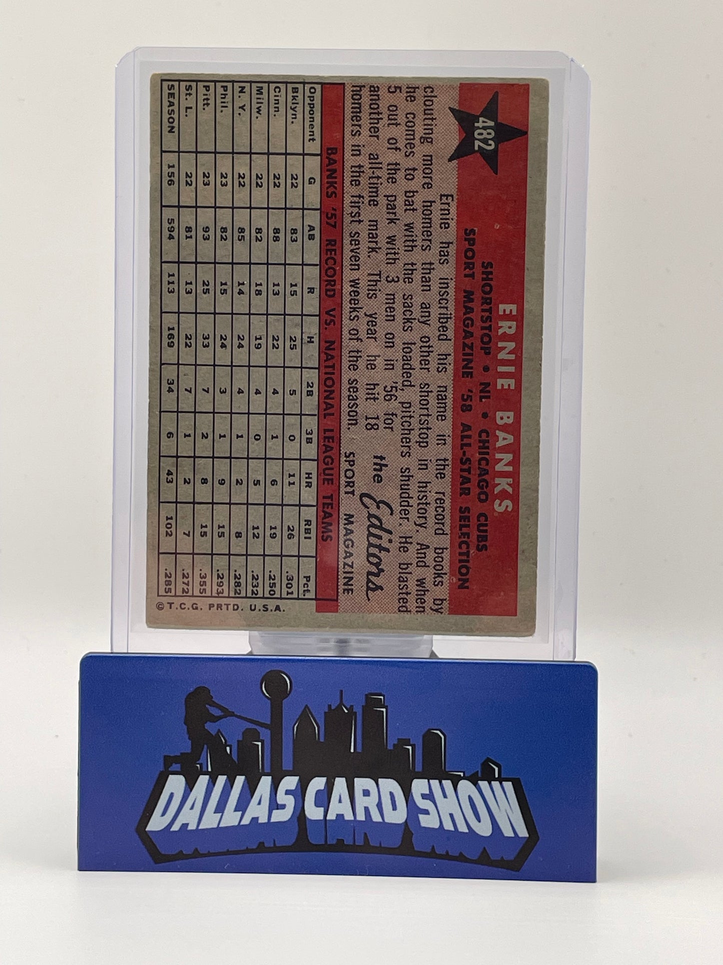 1958 Topps Set-Break #482 Ernie Banks