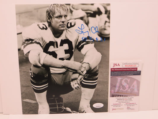 LARRY COLE Dallas Cowboys SIGNED 8x10 PHOTO w/SB VI & XII JSA COA