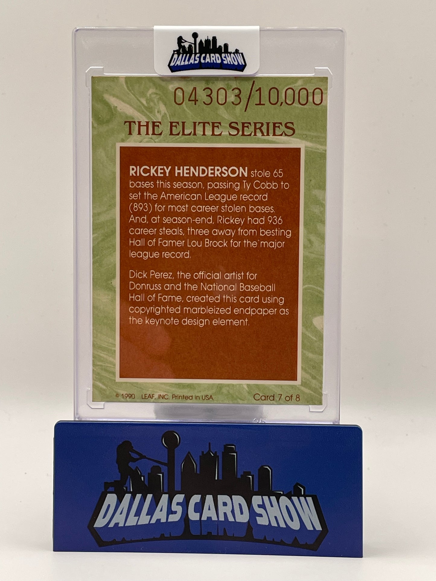 1991 Leaf Donruss #7 Rickey Henderson The Elite Series /10000