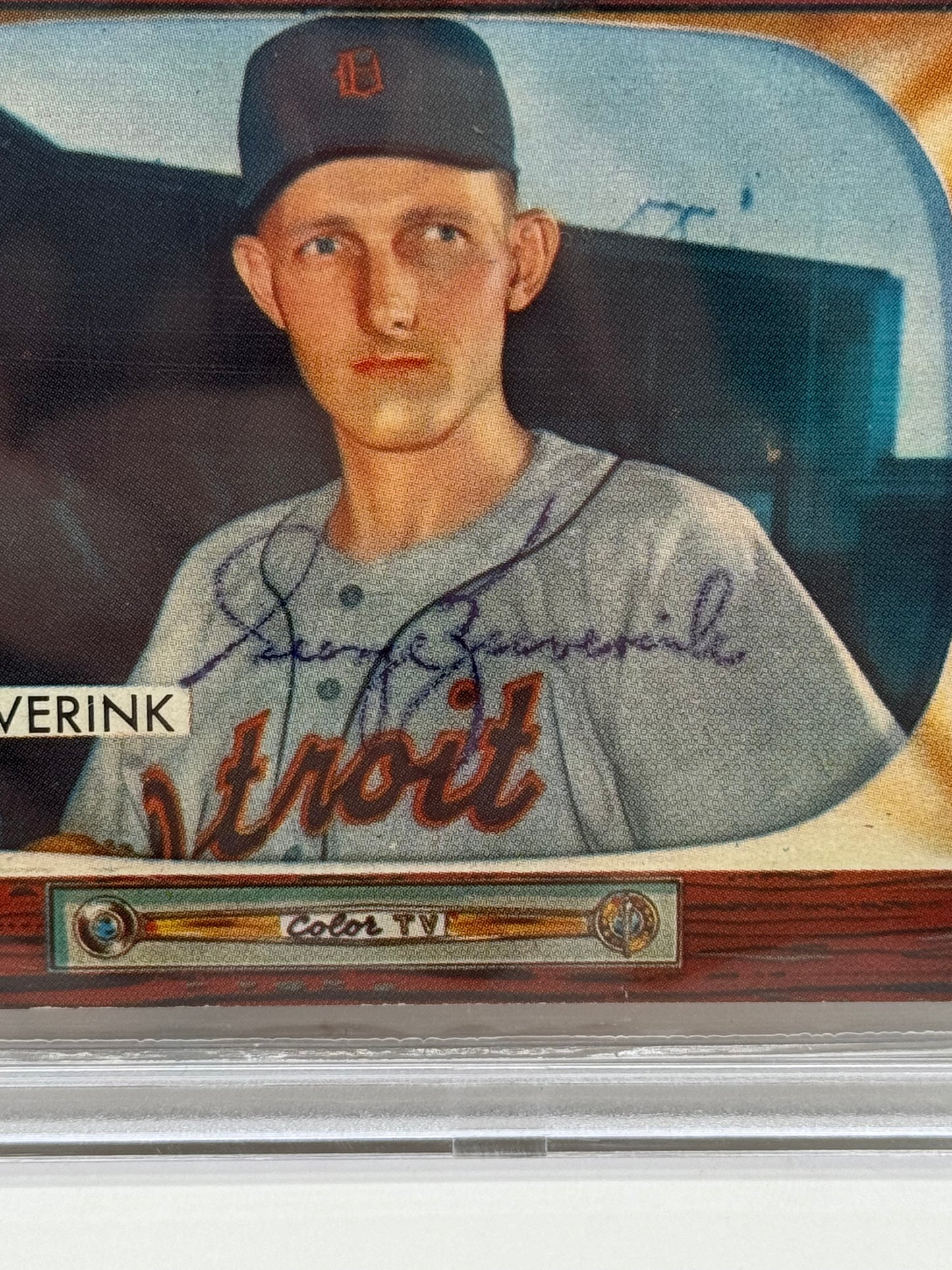 1955 Bowman George Zuverink #92 Auto Beckett Authentic Deceased in 2014