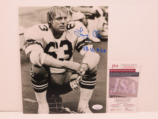 LARRY COLE Dallas Cowboys SIGNED 8x10 PHOTO w/SB VI & XII JSA COA